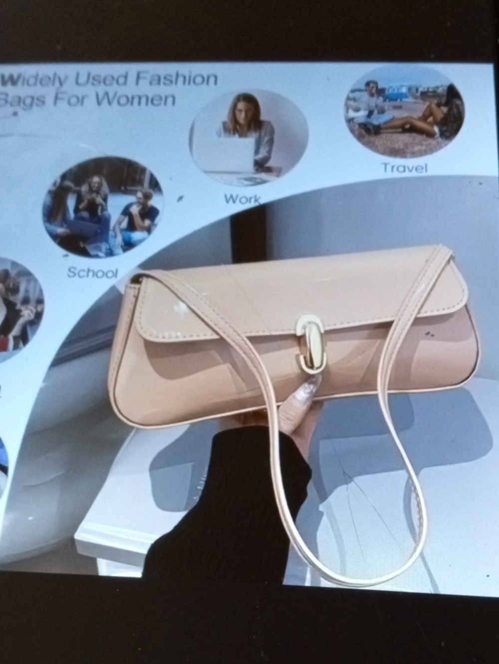 Women's Beige Shoulder Bag – Classic Convertible Purse
